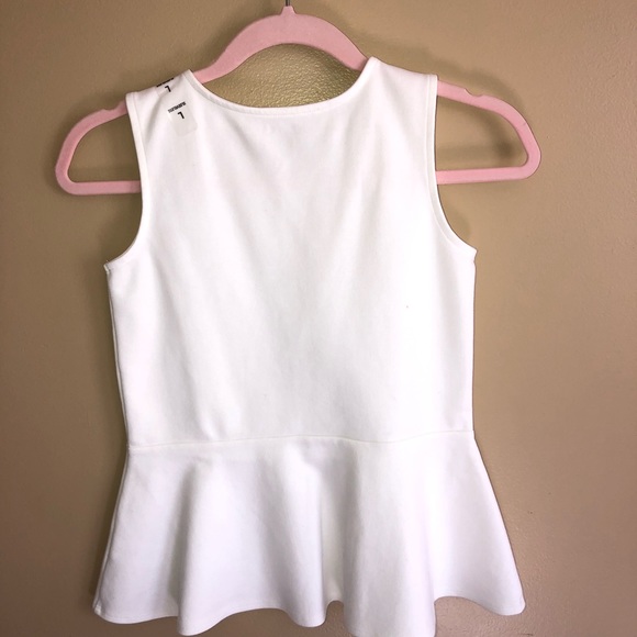 NWT Children’s Place White Peplum Top - Picture 3 of 5